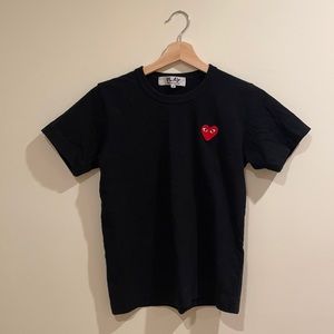 Comme Des Garcons Black Heart Patch T-Shirt Size M